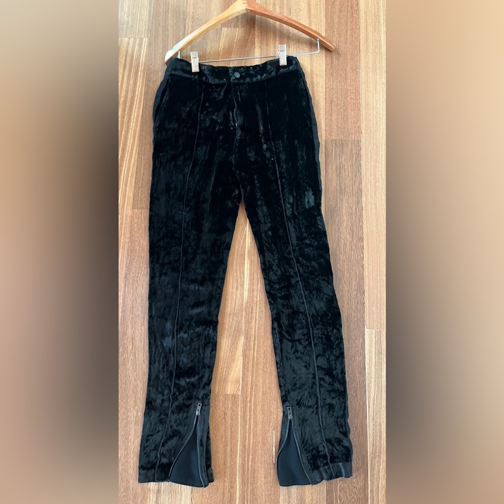 Velour black pants